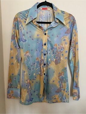 vintage button up blouse